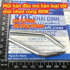 Mũi hàn đầu mỏ hàn loại tốt mũi nhọn cong 40W / 60W / 80W / 100W kde2384
