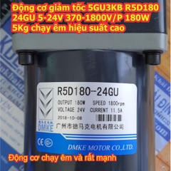 Động cơ giảm tốc 5GU3KB R5D180 24GU 5-24V 370-1800V/P 180W 5Kg chạy êm hiệu suất cao kde4885