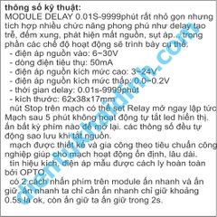MODULE DELAY 0.01S-9999 PHÚT LED HIỂN THỊ, 4 PHÍM NHẬP, dùng RELAY làm mạch sạc acquy kde4904