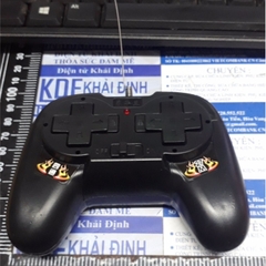 Bộ tay phát và mạch thu chế tạo xe, tàu... điều khiển từ xa 2 động cơ 27mhz, màu cam/đen kde4961