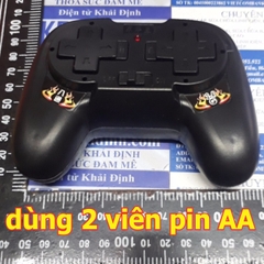 Bộ tay phát và mạch thu chế tạo xe, tàu... điều khiển từ xa 2 động cơ 5) 24Ghz, màu cam/đen kde4963