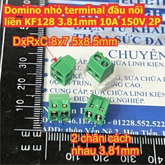 Domino nhỏ terminal đầu nối liền KF120 KF-308 DG308 2.54mm 6A 150V / MF350 3.5mm 10A 300V / KF128 3.81mm 10A 150V 2/3P kde2796