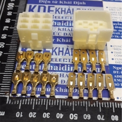 Bộ RỜI ĐẦU NHỰA ĐỰC CÁI, LÕI ĐỒNG ĐỰC CÁI HEADER 6.3mm jack oto ô tô các loại 1P ~ 12P kde1702