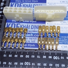 Bộ RỜI ĐẦU NHỰA ĐỰC CÁI, LÕI ĐỒNG ĐỰC CÁI HEADER 6.3mm jack oto ô tô các loại 1P ~ 12P kde1702