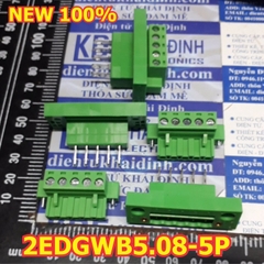 DOMINO TERMINAL ĐẦU NỐI 2EDGWB 2EDGKM 5.08 lỗ vít cố định 5.08MM ĐẦU ĐỰC + CÁI 2P 3P 4P 5P 6P kde2215