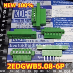 DOMINO TERMINAL ĐẦU NỐI 2EDGWB 2EDGKM 5.08 lỗ vít cố định 5.08MM ĐẦU ĐỰC + CÁI 2P 3P 4P 5P 6P kde2215