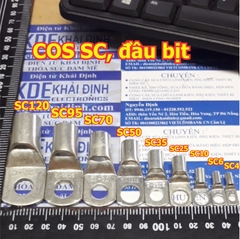 Đầu COS SC trần, bịt đầu, bằng đồng mạ si chống oxi hóa SC95 kde5197