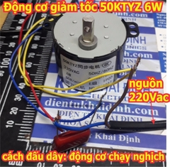 ĐỘNG CƠ GIẢM TỐC 220VAC 50KTYZ TRỤC 7MM 6W đủ tốc độ từ 10-110V/P kde5242