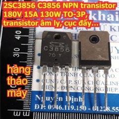 2SC3856 C3856 NPN transistor 180V 15A 130W TO-3P, transistor âm ly, cục đẩy… kde5348
