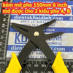 kèm kìm mở phe vòng phanh 150mm 6 inch, mở được cho 2 kiểu phe A, B kde5357