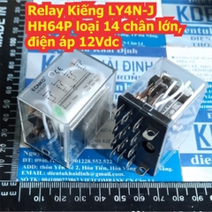 Relay Kiếng LY4N-J HH54PL loại 14 chân lớn, điện áp 12Vdc 24Vdc 220Vac kde5400