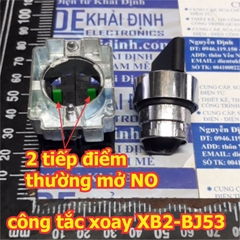 Công tắc xoay tủ điện RESET, không giữ, 2 chiều, 2 thường mở, phi 22mm, cần dài XB2-BJ53 kde5623
