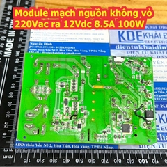 Module mạch nguồn không vỏ 220Vac ra 12Vdc 8.5A 100W kde5642