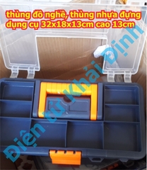 thùng đồ nghề, thùng nhựa đựng dụng cụ 32x18x13cm cao 13cm kde5765