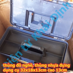 thùng đồ nghề, thùng nhựa đựng dụng cụ 32x18x13cm cao 13cm kde5765