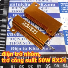 Điện trở nhôm vàng điện trở công suất 50W 5% RX24 GH-RX24 50W2J 50W5ΩJ 50W10RJ 50W20RJ 50W100RJ 50W1KJ 50W10KJ kde5916