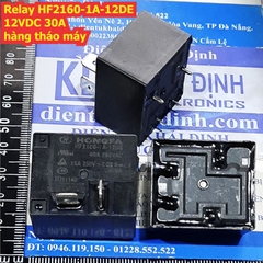Relay, Rơle HF2160 1A 12DE 12VDC 30A, 4 chân PCB và 2 chân 6.3mm, tháo máy kde5926
