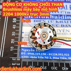 ĐỘNG CƠ KHÔNG CHỔI THAN Brushless máy báy mô hình 2204 1000kv trục 3mm kde5973