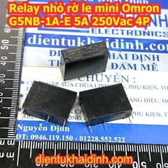 Relay nhỏ rờ le mini Omron G5NB-1A-E 5A 250Vac 4P 5Vdc 12Vdc 24Vdc kde5999
