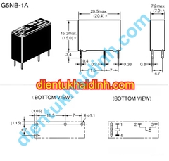Relay nhỏ rờ le mini Omron G5NB-1A-E 5A 250Vac 4P 5Vdc 12Vdc 24Vdc kde5999