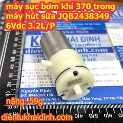 máy sục bơm khí động cơ 370 trong máy hút sữa JQB2438349 6Vdc 3.2L/P kde6052