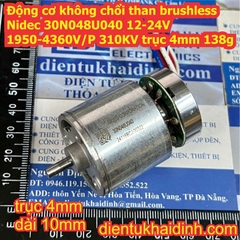 Động cơ không chổi than brushless Nidec 30N048U040 12-24V 1950-4360V/P 310KV trục 4mm 138g kde6062