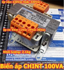 Biến áp cách ly Biến thế hàng CHINT NDK-100VA 100W 220V/380V 6V/12V/24V/36V hàng nặng 2.1kg kde6196