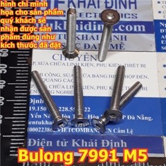 bulong bu lông vít pake DIN7991, đầu bằng, lỗ lục giác chìm, inoc inox 201 M5 các loại dài 8mm ~ 50mm kde6246