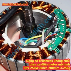 Động cơ brushless không chổi than xe điện motor xe mô hình 36V 250W 8inch 200mm 3.25kg kde6296