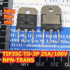 TIP35C TIP36C TIP35 TIP36 TO-3P 25A/100V NPN PNP TRANS, hàng tháo máy kde6418