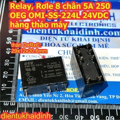 Relay Rơle chữ nhật 8 chân 5A 250V OEG OMI-SS-212L 12VDC OMI-SS-224L 24VDC hàng tháo máy đẹp kde6437