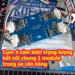Cụm 4 cảm biến trọng lượng kết nối chung 1 module trong xe cân bằng kde6693