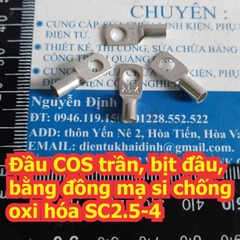 Đầu COS trần, bịt đầu, bằng đồng mạ si chống oxi hóa SC2.5-4 kde6730