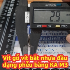 Vít gỗ vít bắt nhựa đầu dạng phễu bằng 4 chấu inox inoc KA M3 GB846 ST dài 8mm ~ 30mm kde6834
