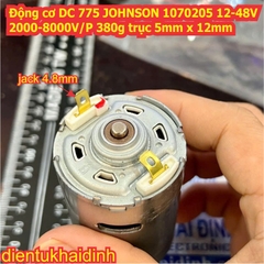 Động cơ DC 775 JOHNSON 1070205 12-48V 2500-10000V/P 380g trục 5mm x 12mm kde6859