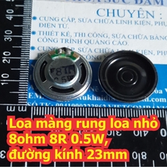 Loa màng rung loa mini nhỏ 8ohm 8R 0.5W, đường kính 23mm kde7080