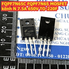 FQPF7N65C FQPF7N65 7N65C 7N65 MOSFET kênh N 7.5A 650V TO-220F kde7138