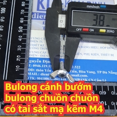 Bulong bu lông vặn tay tai sắt cánh bướm chuồn chuồn mạ kẽm M4 M5 M6 M8 dài 10~40mm kde7140