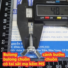 Bulong bu lông vặn tay tai sắt cánh bướm chuồn chuồn mạ kẽm M4 M5 M6 M8 dài 10~40mm kde7140
