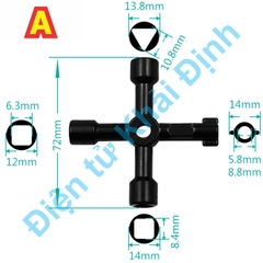 Khóa mở Tủ điện thang máy chữ thập 4 trong 1 nhiều mẫu khác nhau kde7150