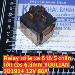 Relay rơ le xe ô tô 5 chân lớn cos 6.3mm JD1914 12V / 24V 80A / 100A kde7203