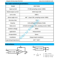 Cảm biến dòng vòng xuyến tròn 5A/5mA ZMCT350B ZMCT350 ZMCT103 ZMCT103C màu xanh dương kde2119