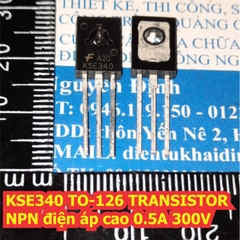 KSE340 MJE340 KSE350 MJE350 TO-126 TRANSISTOR NPN / PNP điện áp cao 0.5A 300V kde7303