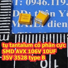 tụ tantalum có phân cực SMD AVX 106V 10UF 35V 3528 type B kde7306