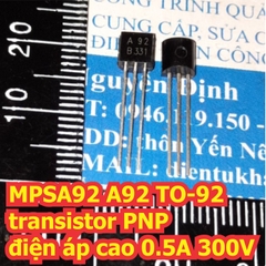 MPSA42 A42 MPSA92 A92 TO-92  transistor 0.5A 300V NPN PNP nghịch thuận kde0200