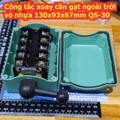 Công tắc xoay cần gạt ON OFF ngoài trời vỏ nhựa 130x93x67mm QS-30 kde7312
