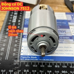 Động cơ DC JOHNSON 7512 24-120Vdc 2400-12000V/P trục 5mm 406g chổi than rời momen xoắn mạnh mẽ kde7328