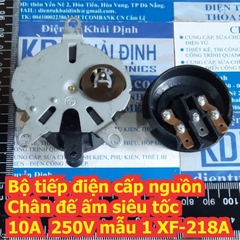 tiếp điện cấp nguồn Chân đế ấm siêu tốc 10A 16A 250V có 5 mẫu kde7361