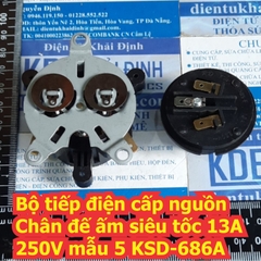 tiếp điện cấp nguồn Chân đế ấm siêu tốc 10A 16A 250V có 5 mẫu kde7361