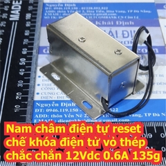 Nam châm điện chốt điện tự reset chế khóa cửa điện tử vỏ thép chắc chắn 150g 12Vdc 1.1A / 6V 1.3A kde7499